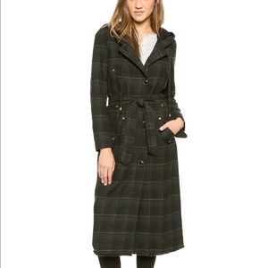 Free People Textured Plaid Maxi Coat